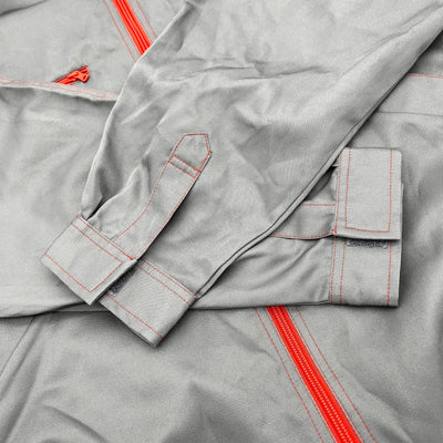 Genuine JDM Retro Japan Idemitsu Gas Station Fuel Working Jacket Grey - Sugoi JDM