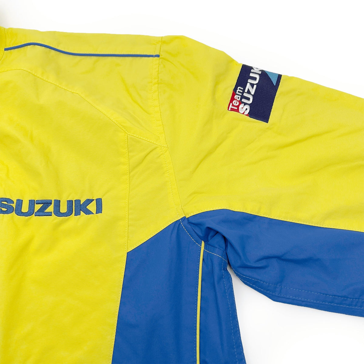 Genuine Retro 1990s JDM Japan Team Suzuki Racing Staff Jacket Yellow - Sugoi JDM