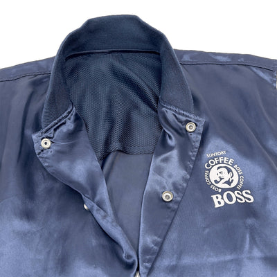 Genuine Vintage JDM Japan Suntory Boss Coffee Varsity Jacket Navy - Sugoi JDM