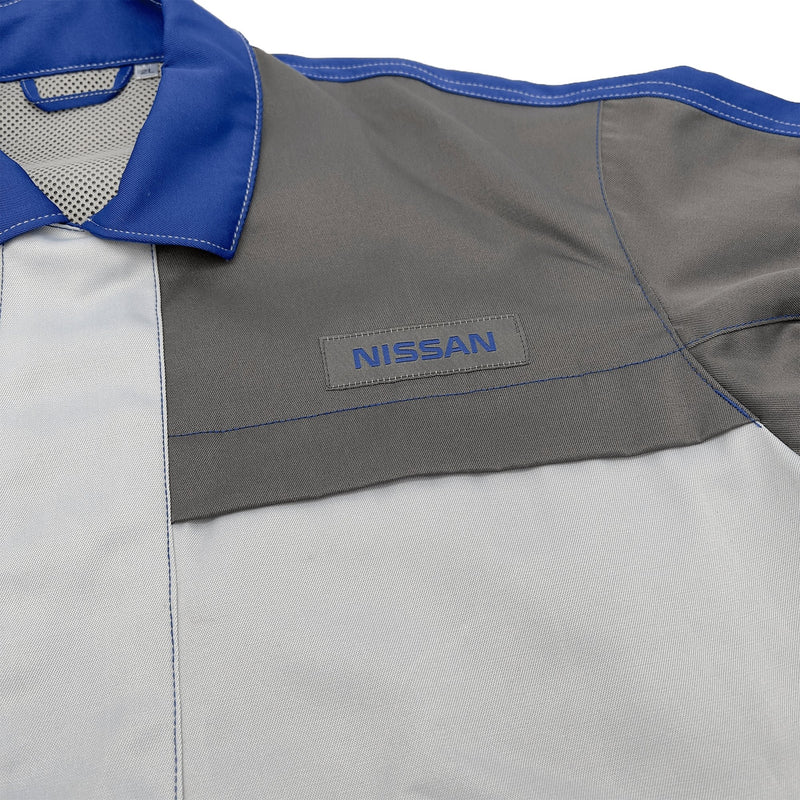 Genuine Vintage JDM Workwear Nissan Japan Mechanic Blue Jacket Coat - Sugoi JDM