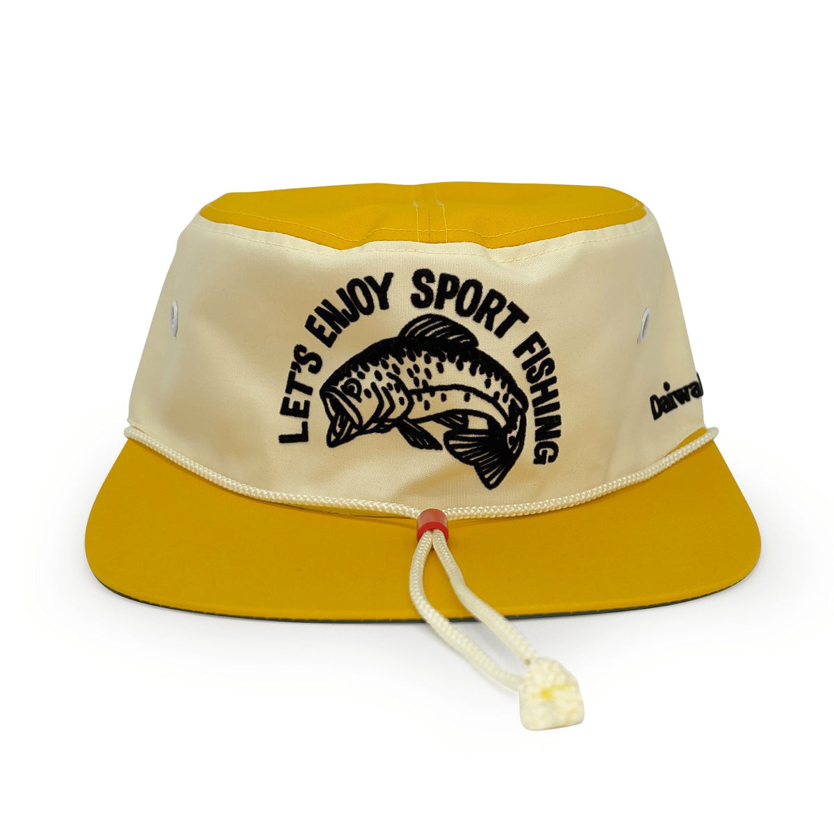 Genuine Vintage Showa Era Japan Daiwa Fishing Team Cap Hat Yellow - Sugoi JDM