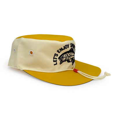 Genuine Vintage Showa Era Japan Daiwa Fishing Team Cap Hat Yellow - Sugoi JDM