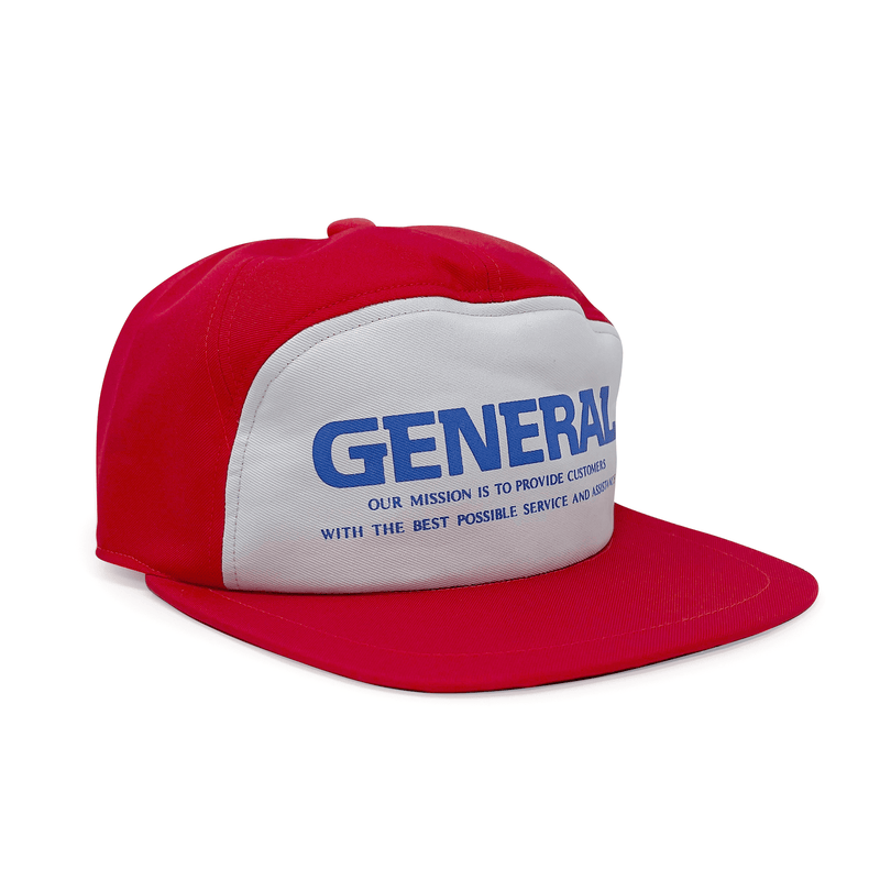 Hats OS Authentic Vintage Showa Era Japan General Gas Station Mechanic Cap Hat Red