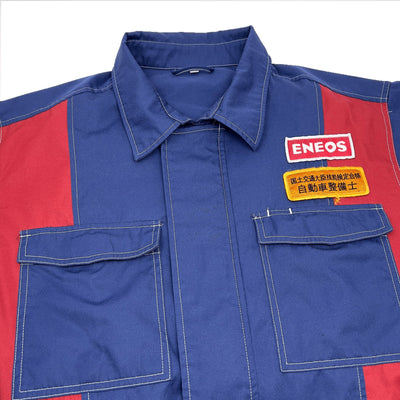 Japan JDM Eneos Oil Dr. Drive Summer Coveralls Tsunagi Jumpsuit Blue - Sugoi JDM
