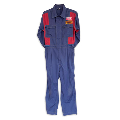 Japan JDM Eneos Oil Dr. Drive Summer Coveralls Tsunagi Jumpsuit Blue - Sugoi JDM