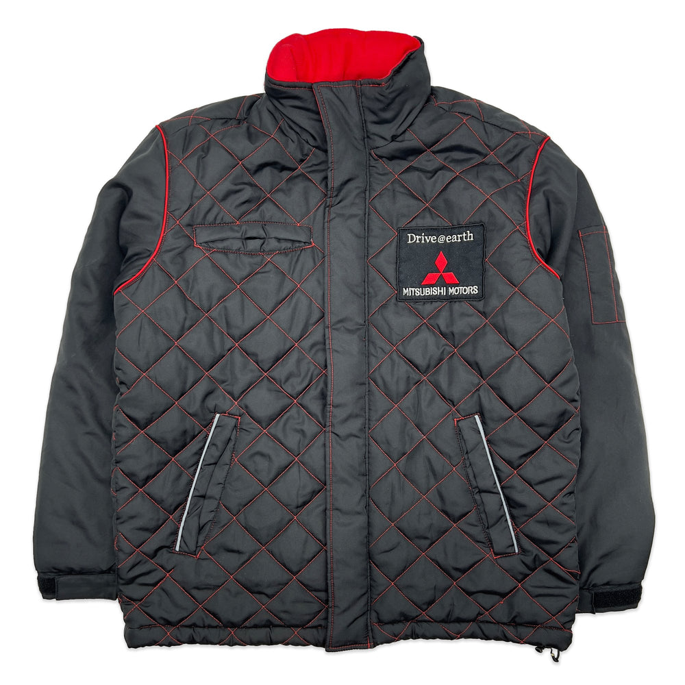 Japan JDM Mitsubishi Motors Service Staff Mechanic Hooded Jacket Black ...