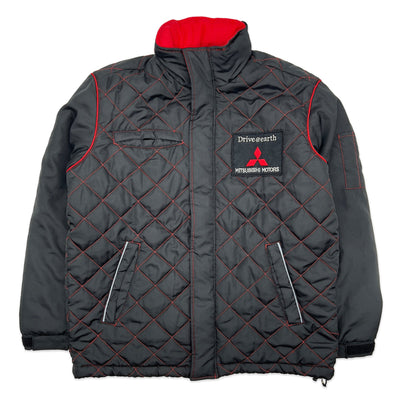 Japan JDM Mitsubishi Motors Service Staff Mechanic Hooded Jacket Black - Sugoi JDM