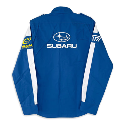 Japan JDM Subaru World Rally Team WRC STi Button Up Long Sleeve Shirt - Sugoi JDM
