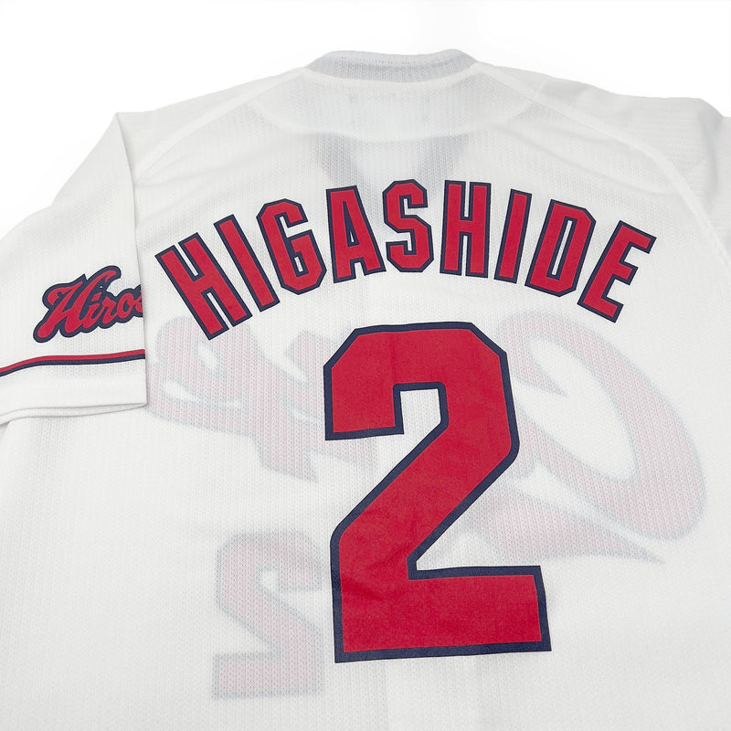 Japan Retro Hiroshima Toyo Carp Baseball Home Jersey Teruhiro Higashide #51 - Sugoi JDM