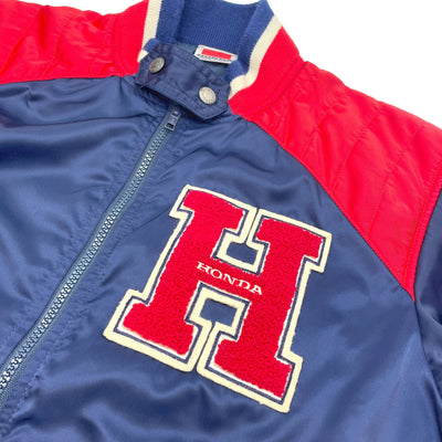 Japan Retro Vintage Varsity Letterman 90's Honda Racing Nylon Jacket - Sugoi JDM