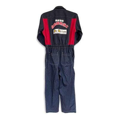 JDM Japan Eneos Dr. Drive Oil Heavy Duty Coveralls Tsunagi Jumpsuit Blue - Sugoi JDM