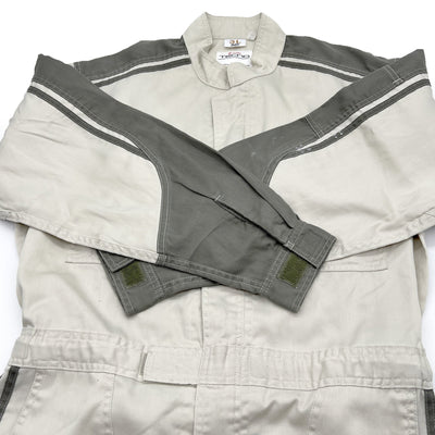 JDM Japan Retro Toyota Tecno Summer Coveralls Mechanic Suite Tsunagi Grey - Sugoi JDM