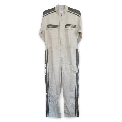 JDM Japan Retro Toyota Tecno Summer Coveralls Mechanic Suite Tsunagi Grey - Sugoi JDM