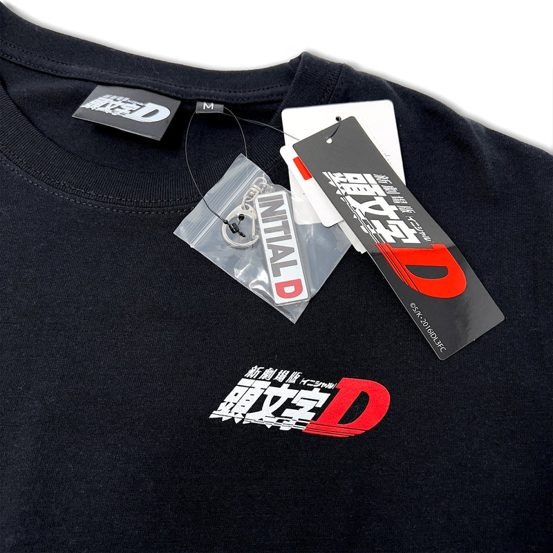 JDM Limited Edition AVAIL X Initial D Collaboration T Shirt With Key Chain Black - Sugoi JDM