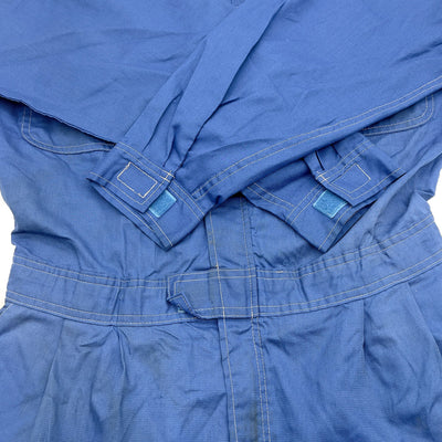 JDM Retro Suzuki Technical Staff All Weather Mechanic Coveralls Tsunagi Blue - Sugoi JDM