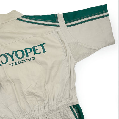 JDM Retro Toyota Toyopet Tecno Short Sleeve Coveralls Tsunagi Green - Sugoi JDM