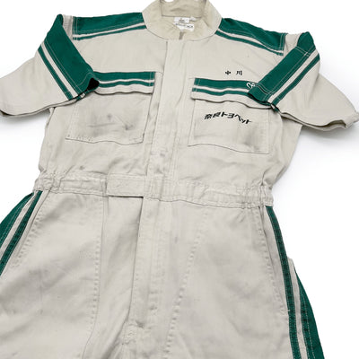 JDM Retro Toyota Toyopet Tecno Short Sleeve Coveralls Tsunagi Green - Sugoi JDM
