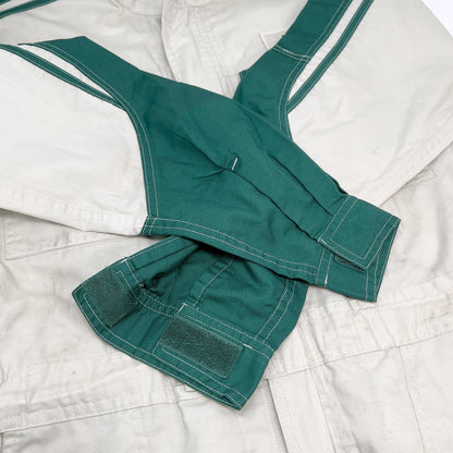 JDM Retro Toyota Toyopet Tecno Summer Coveralls Mechanic Suite Tsunagi Green - Sugoi JDM