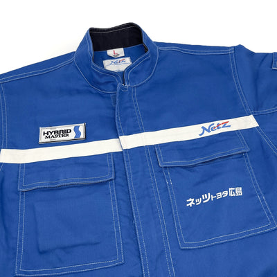 JDM Toyota Retro Netz Japan Tecno Tsunagi Coveralls Mechanic Suite Blue - Sugoi JDM