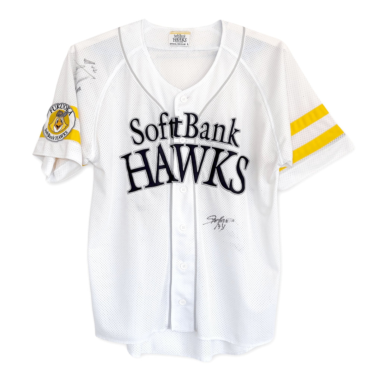 Multi Autographed Signed NPB Fukuoka Softbank Hawks Knit Jersey - Sugoi JDM