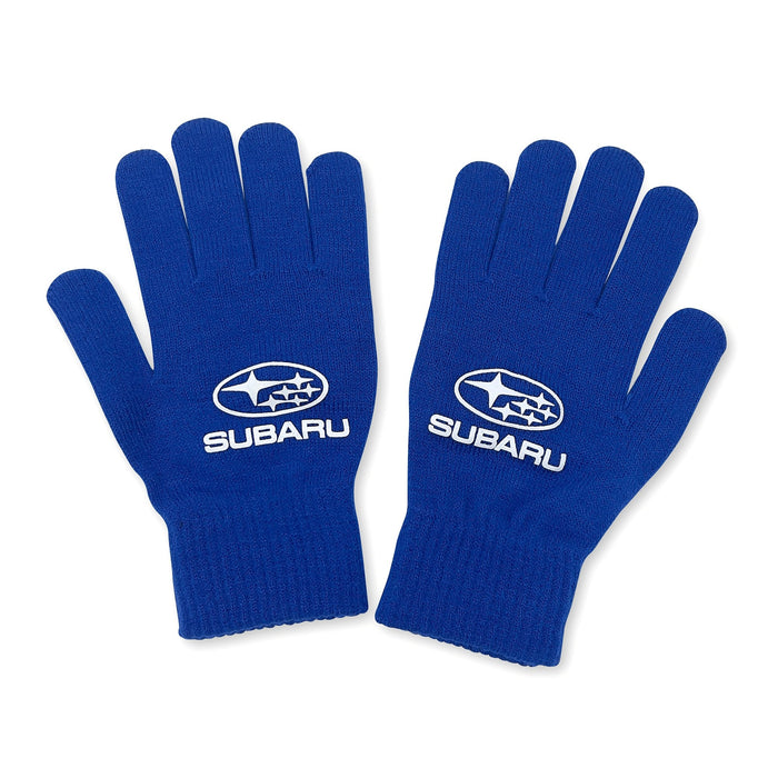 New Genuine JDM Japan Subaru Cold Weather Knit Gloves Blue - Sugoi JDM