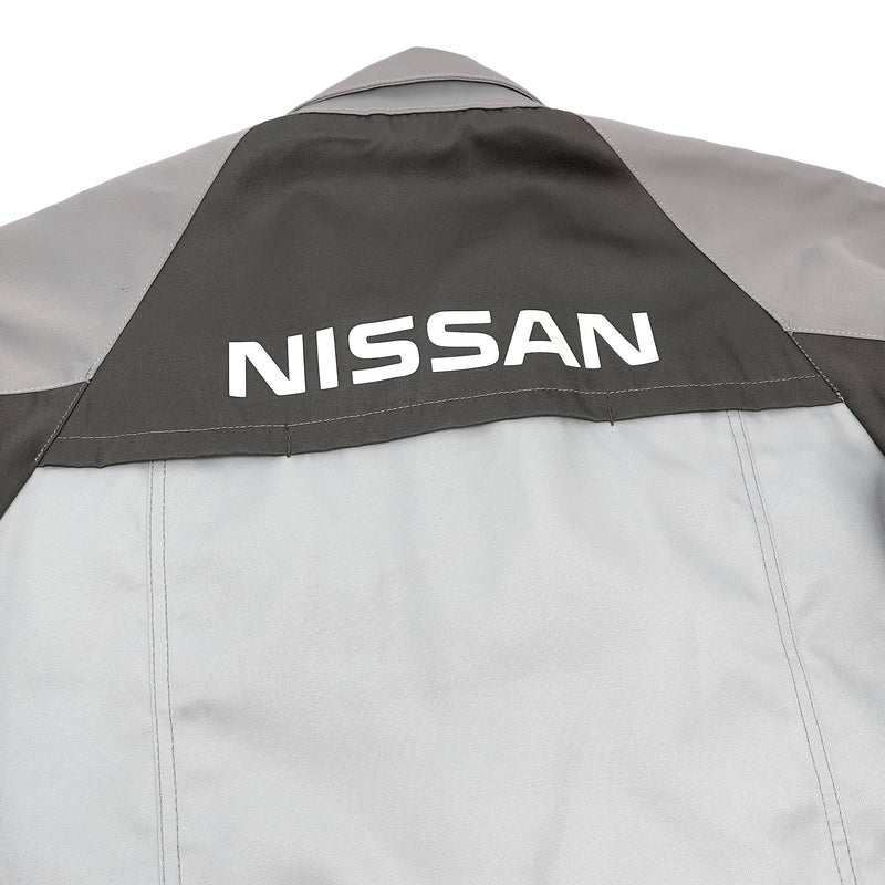 New Genuine JDM Retro Japan Nissan Mechanic Staff Jacket 2 Tone Grey - Sugoi JDM