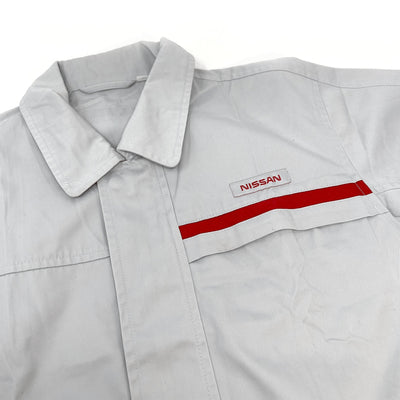 New Genuine Retro JDM Japan Nissan Technician Mechanic Staff Jacket Gray - Sugoi JDM