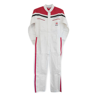 New JDM Lotas Club Japan Automotive Racing Mechanic Coveralls Tsunagi White - Sugoi JDM