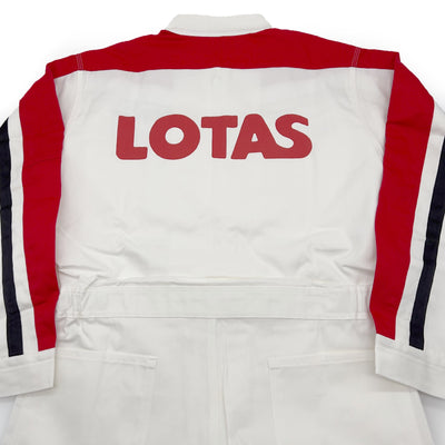 New JDM Lotas Club Japan Automotive Racing Mechanic Coveralls Tsunagi White - Sugoi JDM