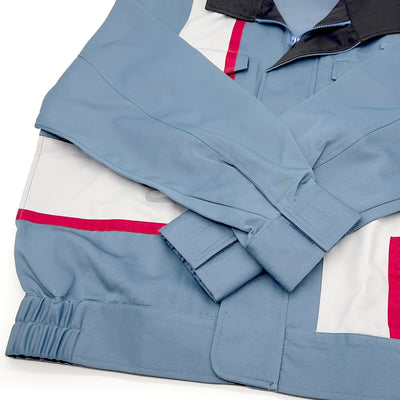 New JDM Retro Japan Idemitsu Gas Station Mechanic Bomber Jacket Blue - Sugoi JDM