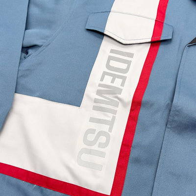New JDM Retro Japan Idemitsu Gas Station Mechanic Bomber Jacket Blue - Sugoi JDM