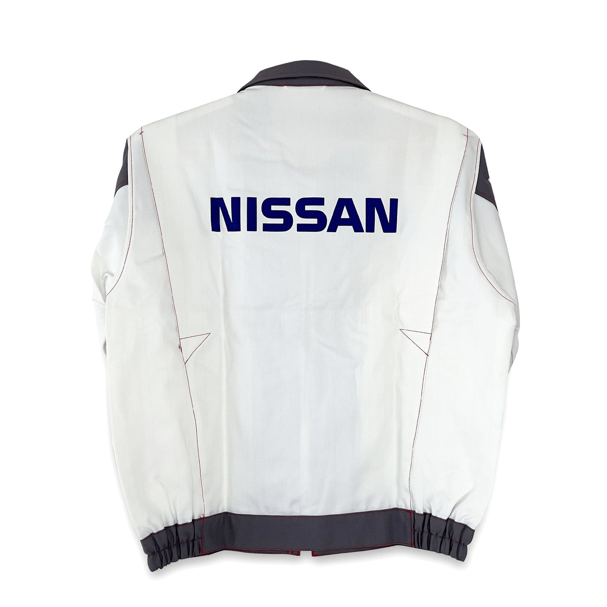 New JDM Retro Rare Japan Nissan Genuine Parts Staff Jacket White - Sugoi JDM