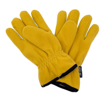New Limited Edition Japan Fleece Suntory Boss Coffee Gloves Yellow - Sugoi JDM