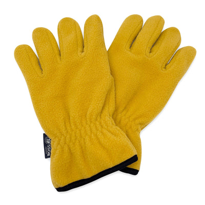 New Limited Edition Japan Fleece Suntory Boss Coffee Gloves Yellow - Sugoi JDM