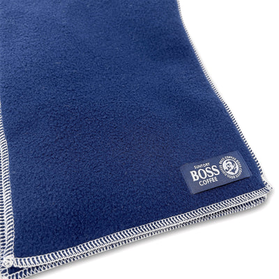 New Limited Edition Japan Fleece Suntory Boss Coffee Scarf Blue - Sugoi JDM