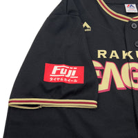 New Majestic Japan Baseball Tohoku Rakuten Eagles Eigoro Mogi Jersey Black - Sugoi JDM