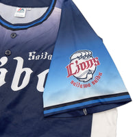 New Majestic Seibu Lions Fan Club NPB Japan Baseball Jersey Blue - Sugoi JDM