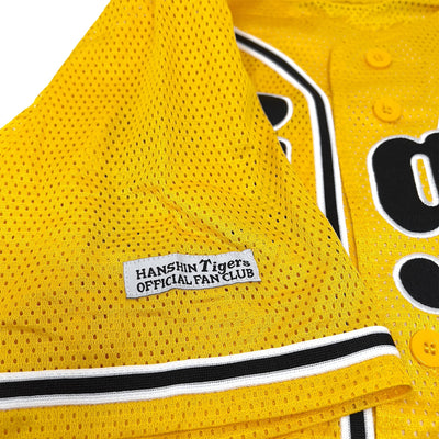 New Mizuno Retro Japan Hanshin Tigers Fan Club Baseball Knit Jersey White Yellow - Sugoi JDM