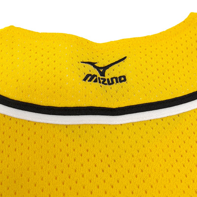 New Official Mizuno Retro NPB Japan Hanshin Tigers Fan Club Baseball Knit Jersey Black Yellow - Sugoi JDM