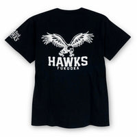 New Retro Japan Fukuoka Softbank Hawks XLARGE Collaboration T-Shirt Black - Sugoi JDM