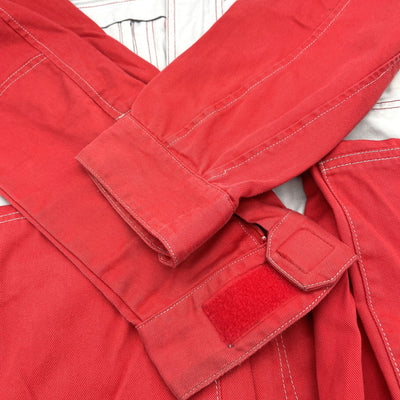 New Retro Japan Nissan Red Stage Summer Tsunagi Mechanics Jumpsuit Coverall Uniform - Sugoi JDM