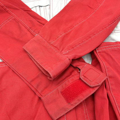 New Retro Japan Nissan Red Stage Summer Tsunagi Mechanics Jumpsuit Coverall Uniform - Sugoi JDM