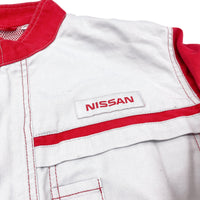 New Retro Japan Nissan Red Stage Summer Tsunagi Mechanics Jumpsuit Coverall Uniform - Sugoi JDM