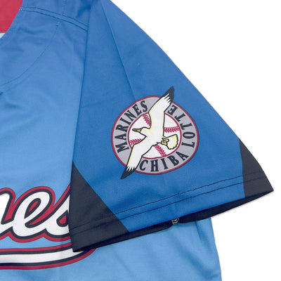 New Retro Japan NPB Chiba Lotte Marines Baseball Promotional Jersey Blue - Sugoi JDM