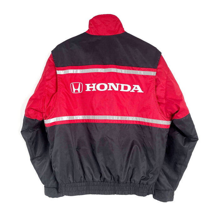 New Retro JDM Japan Honda Racing Staff Summer Batting Jacket Red - Sugoi JDM