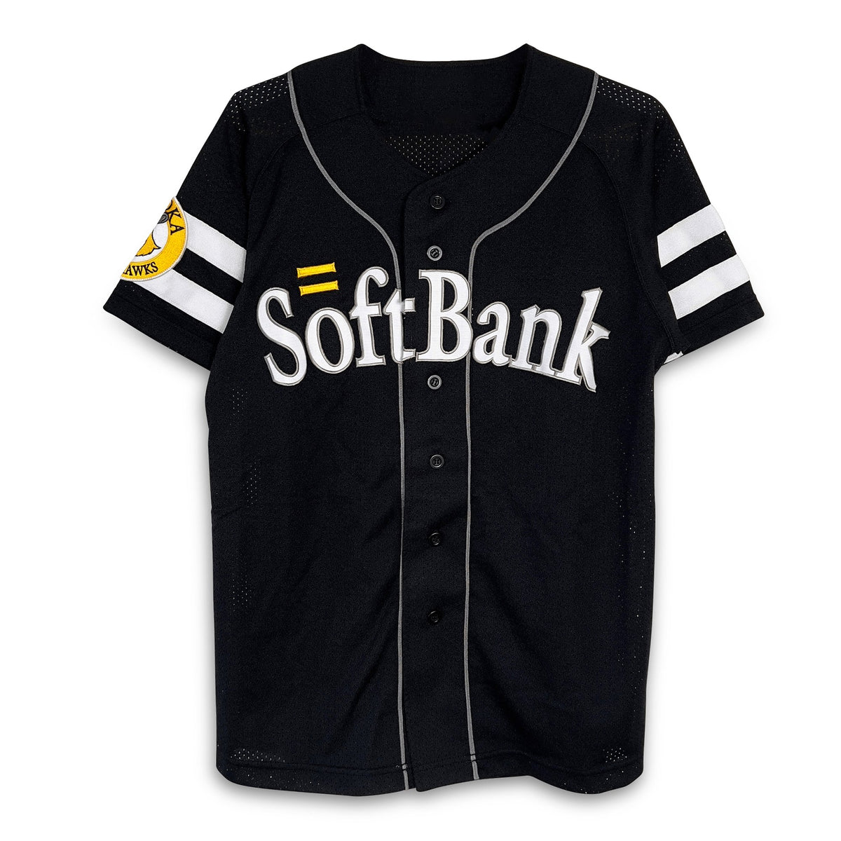 New Retro Kids Fan Club NPB Japan Softbank Hawks Baseball Jersey Black - Sugoi JDM