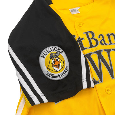 New Retro NPB Japan Fukuoka Softbank Hawks Baseball Jersey Yellow - Sugoi JDM