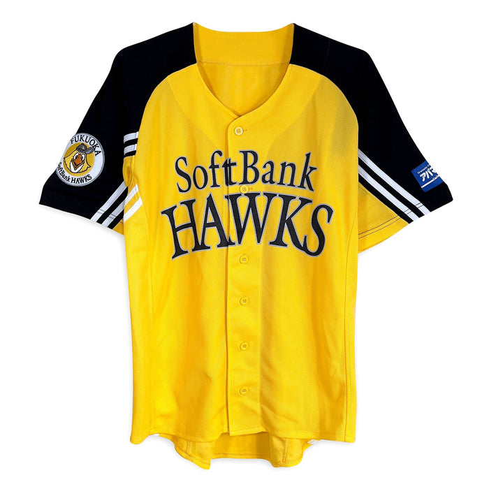 New Retro NPB Japan Fukuoka Softbank Hawks Baseball Jersey Yellow - Sugoi JDM