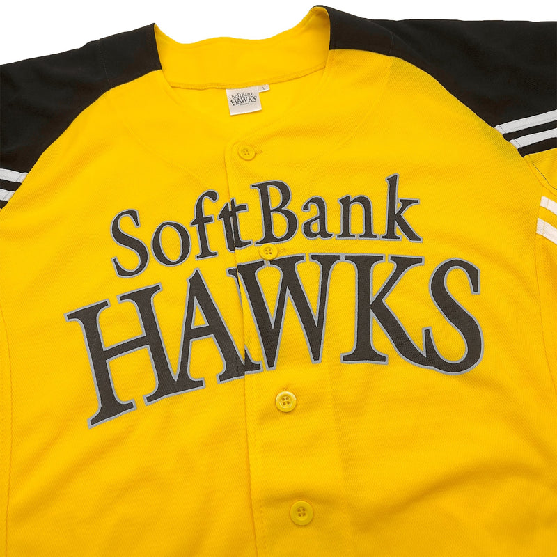 New Retro NPB Japan Fukuoka Softbank Hawks Baseball Jersey Yellow - Sugoi JDM