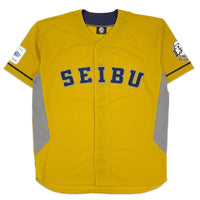 New Retro Saitama Seibu Lions Fan Club NPB Japan Baseball Jersey Yellow - Sugoi JDM
